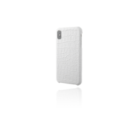 GRAMAS Croco Patterned Genuine Leather Shell Case GSC-72429 for iPhone XS Max White