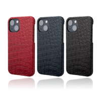 GRAMAS Meister Crocodile Leather Shell Case MSCCR-IP14 for iPhone 13
