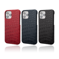 GRAMAS Meister Crocodile Leather Shell Case MSCCR-IP15 for iPhone 13 Pro
